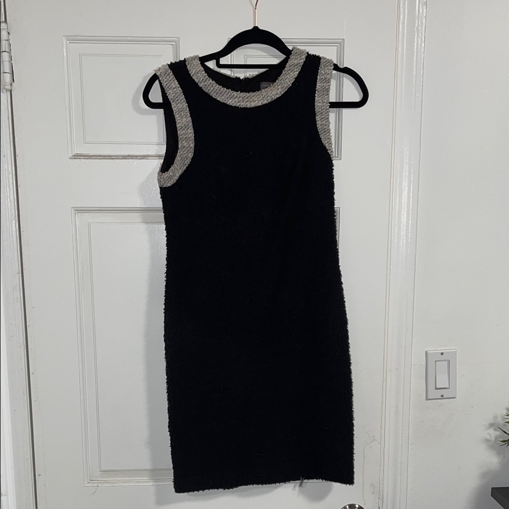 Vince Navy tweed mini dress